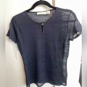 Sheer navy top